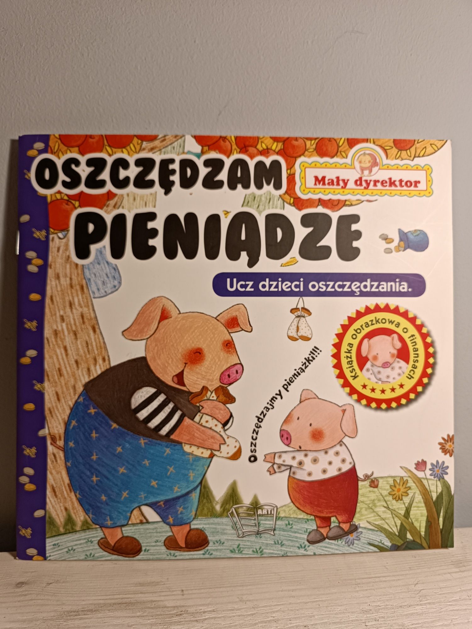 Książki dla dzieci oszczędzam pieniądze i obrazkowy atlas świata