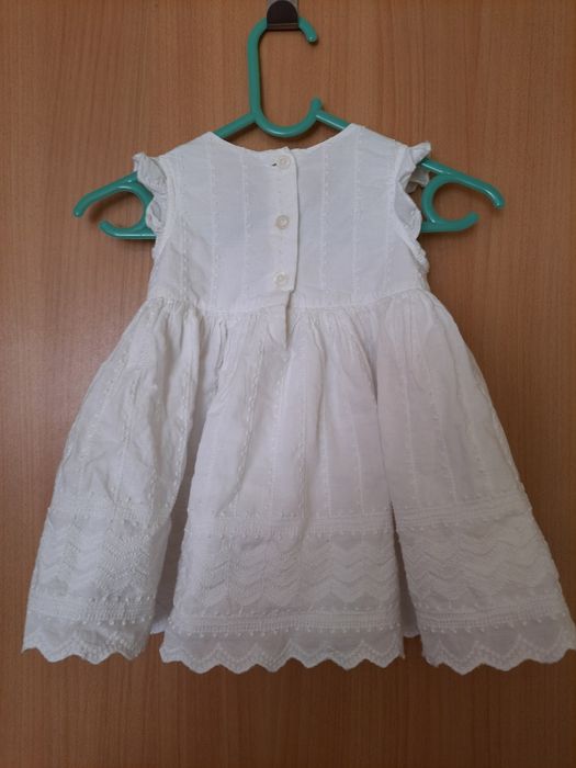 Sukienka biała na chrzest r.62/68