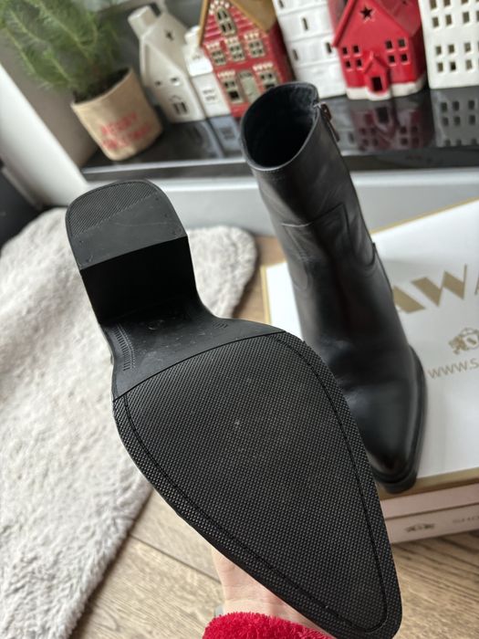 Saway botki kowbojki skóra naturalna  37