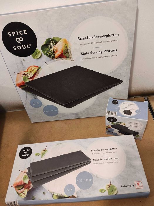 Podstawki kamienne łupkowe tace