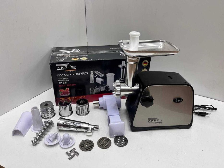 ХИТ! Электро мясорубка с соковыжималкой и шинковкой Zepline ZP-203