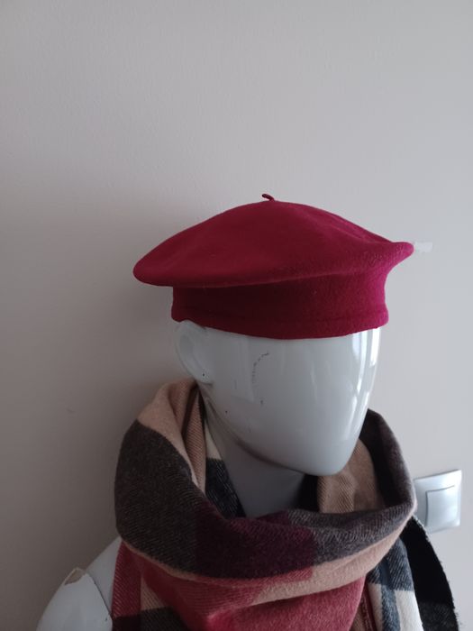 Wełniany beret czerwony Kangol