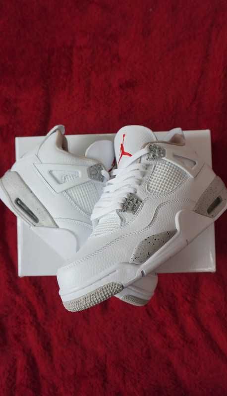 Buty Jordan 4 Retro Biały Oreo Damskie i Meskie Rozmiar 39