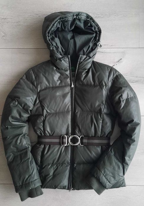 Kurtka zimowa damska Benetton roz S butelkowa zieleń