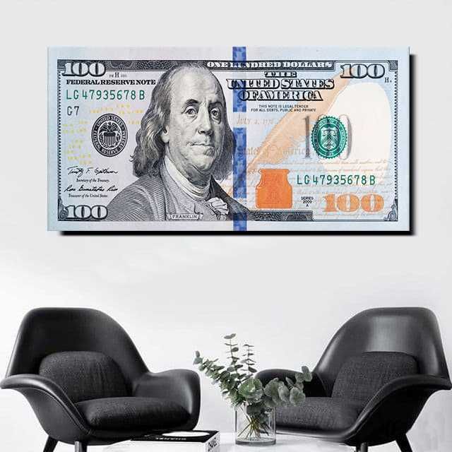 Картина 100$ Сто долларов Картина для інтер'єру. Картина для интерьера