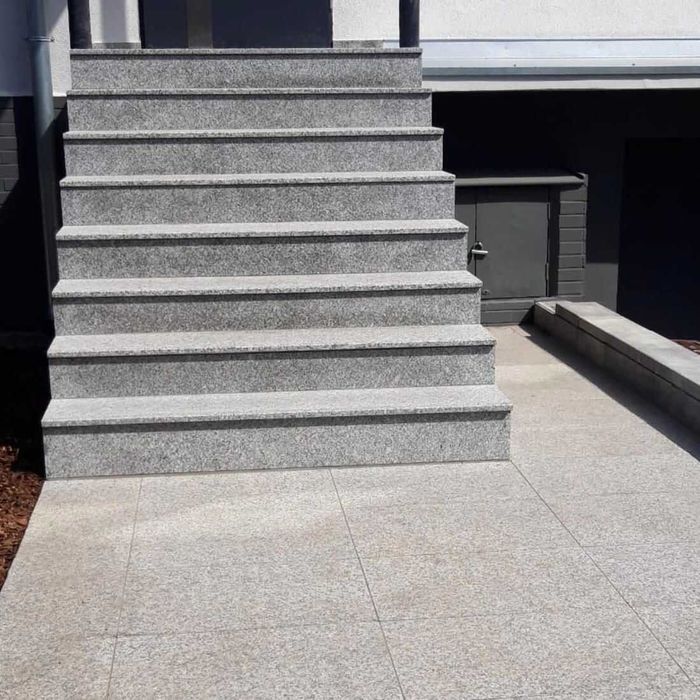 Schody Stopień + Podstopień Granit Szary G603 150x33x2 Płomieniowany