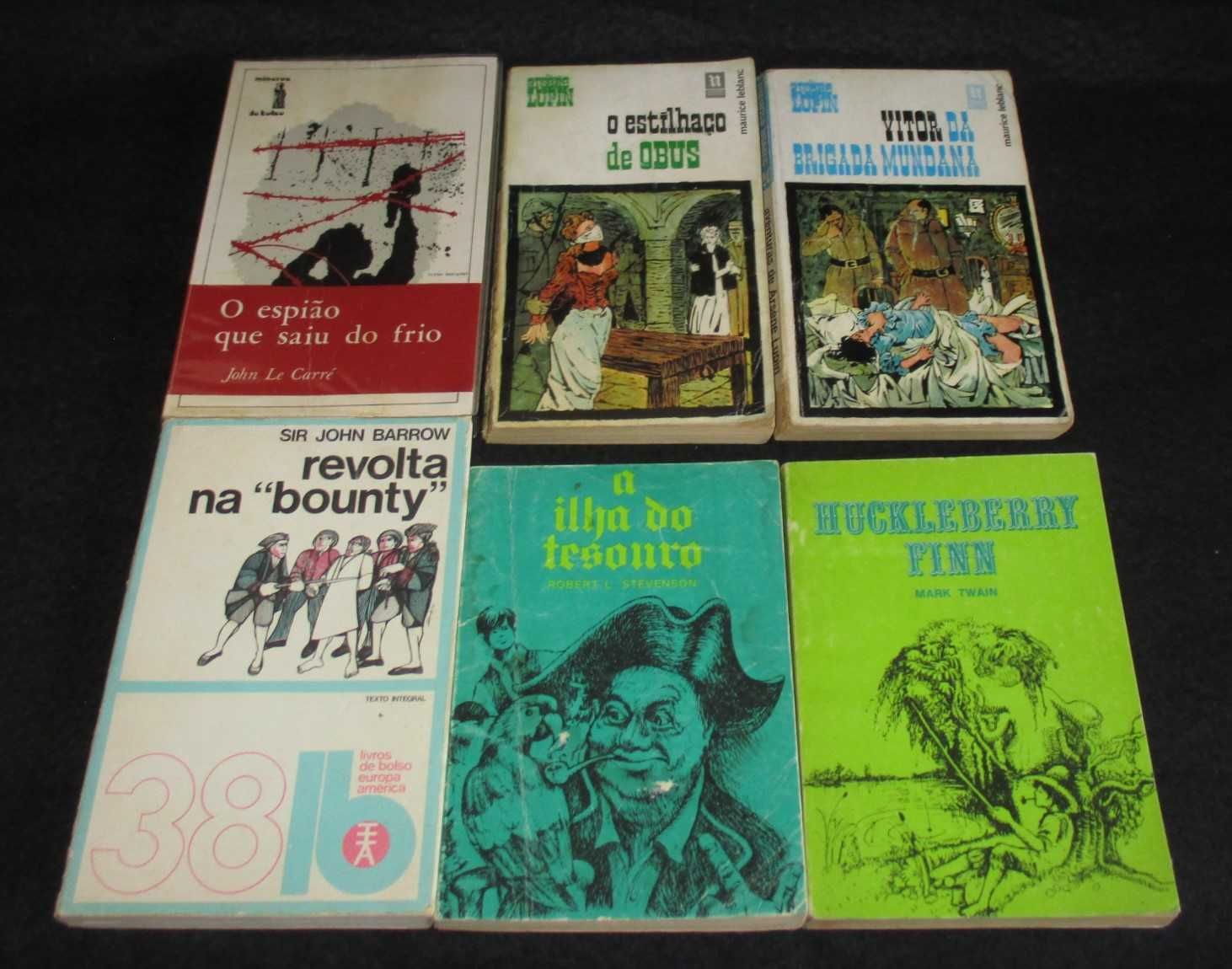 Livros de Bolso Carré Arsène Lupin John Barrow Mark Twain Stevenson