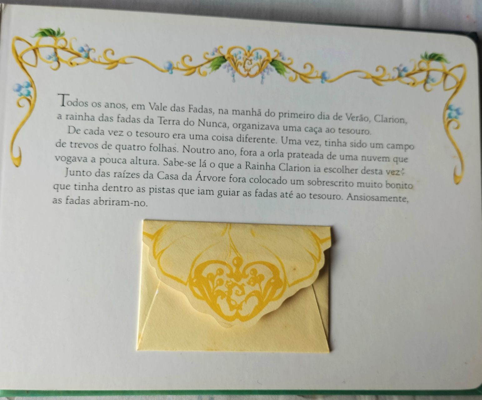 Um Tesouro Dourado, com carta e cenário de armar