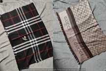Szal Burberry logowane grubsze nowość unisex