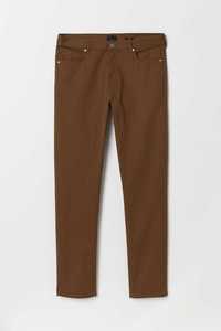 H&M spodnie męskie brązowe slim roz. 33 nowe