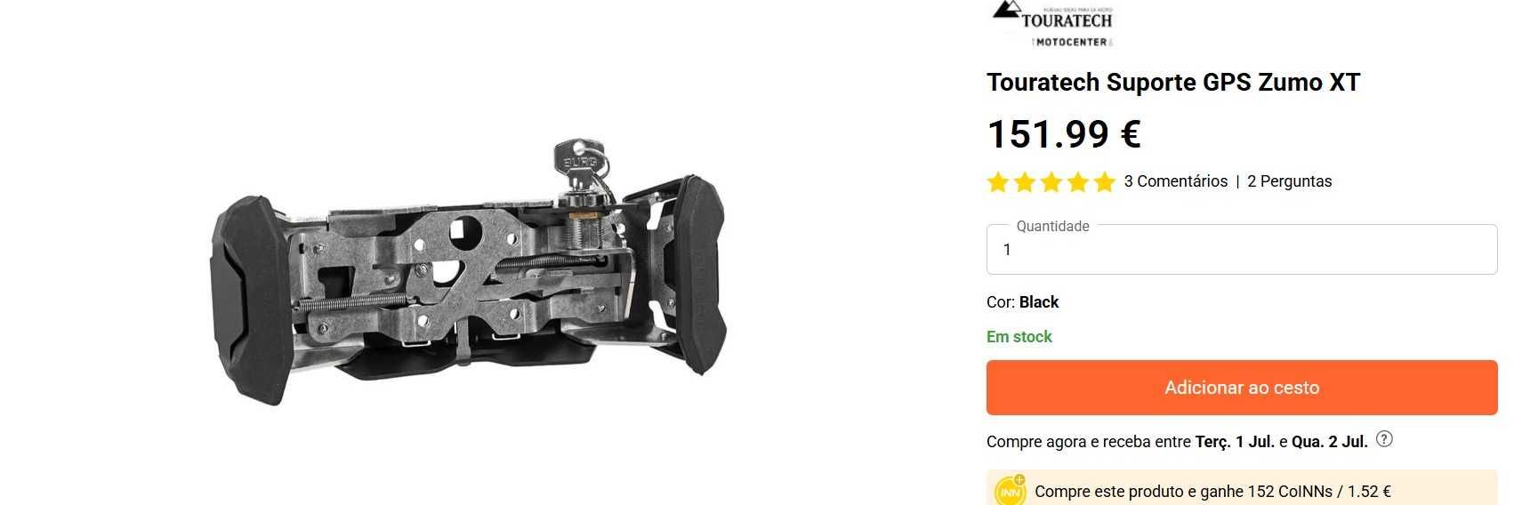 Suporte Touratech para Garmin Zumo XT