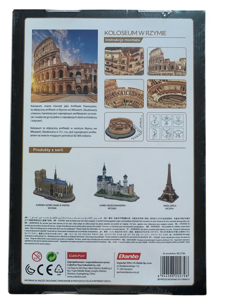 Puzzle 3D Koloseum w Rzymie architektura świata