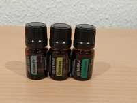 3 frascos de óleos essenciais doterra, 5ml