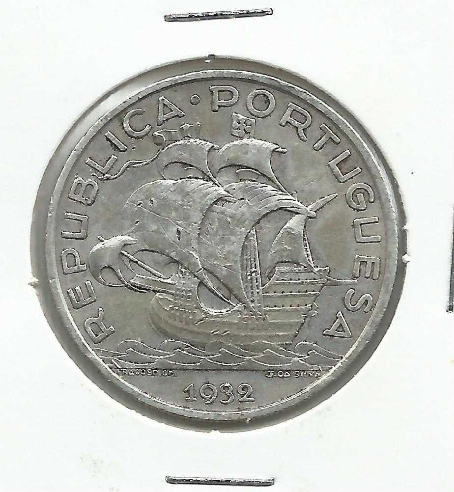 Moeda portuguesa, 10$00 de 1932 - prata (835 0/00, peso 12,5g)