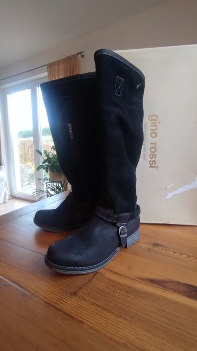 Kozaki Gino Rossi r. 37 nubuk/zamsz ocieplane