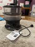 Parowar czarny Tefal VC-1401 dwupiętrowy