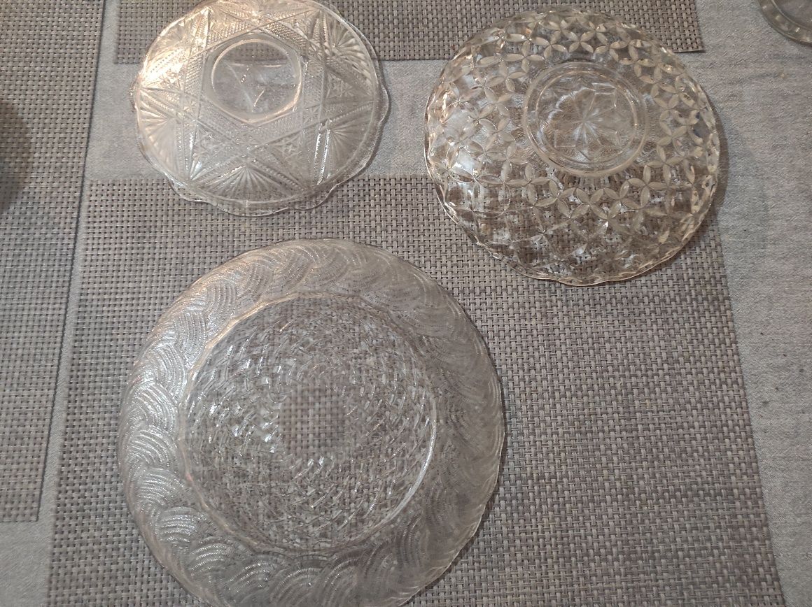 Conjunto de 3 pratos vintage antiguidade