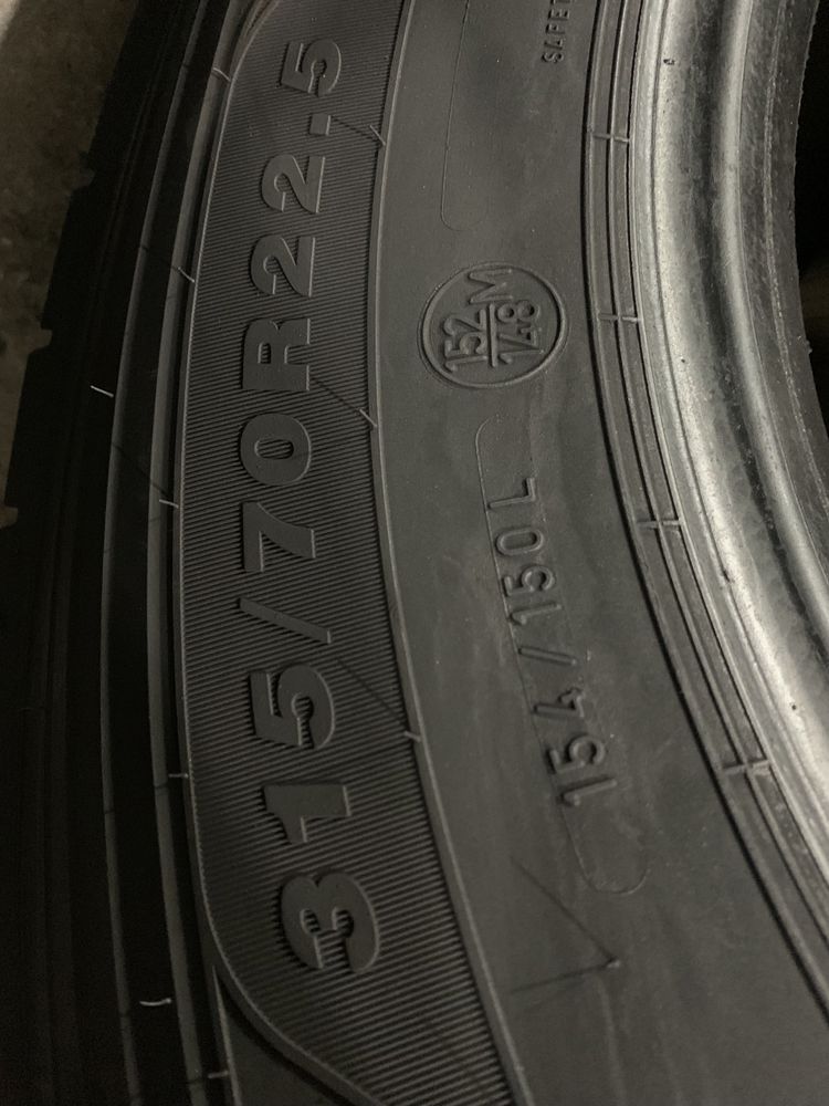 шина вантажна б/в  315/70R22,5 GoodYear K Max D (4 шт)