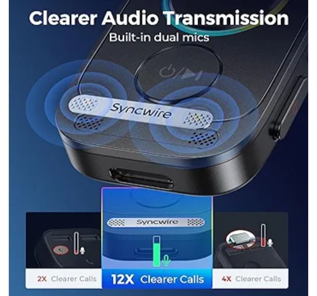 Syncwire Odbiornik Bluetooth 5.4 do samochodu
