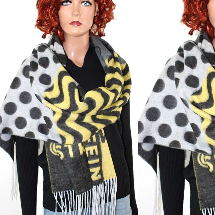 sw6 STRANDFEIN markowy ciepły puszysty szalik szal 45x184