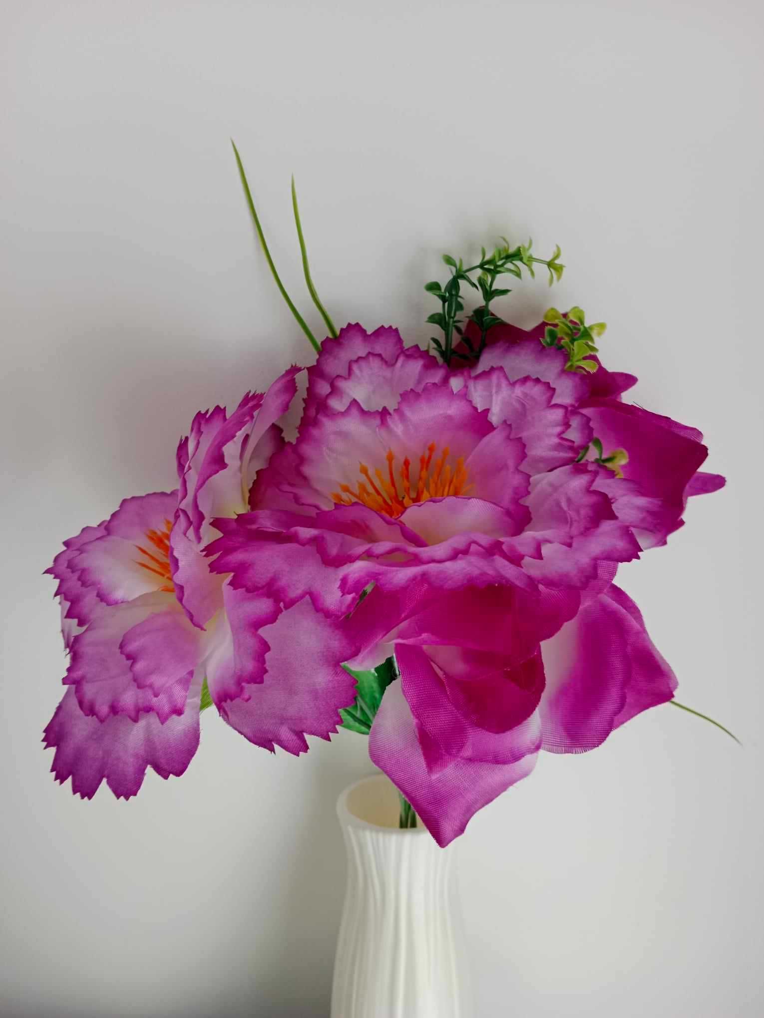 Kwiaty sztuczne fioletowe bukiet kwiatów sztuczny 5 gałązek