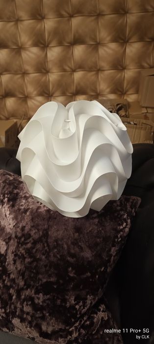 Abażur lampa uniwersalna Glamour biała