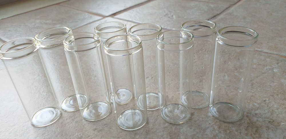 9 Tubos de vidro