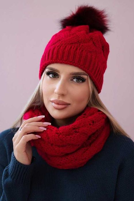 Zimowy komplet damski czapka komin Polski dwa kolory