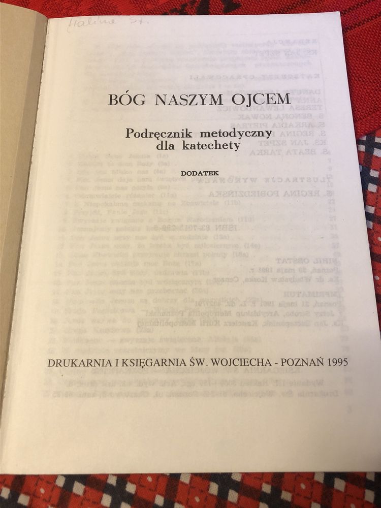 Podręcznik metodyczny dla katechety Bóg naszym Ojcem - dodatek