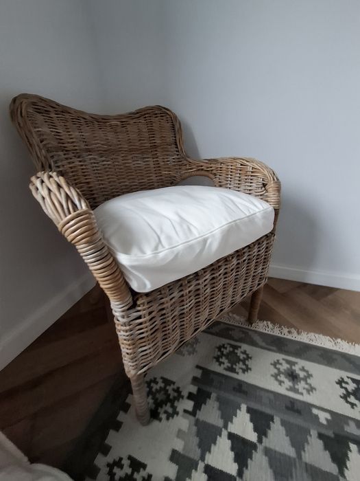 Fotel Byholma Ikea rattan rarytas