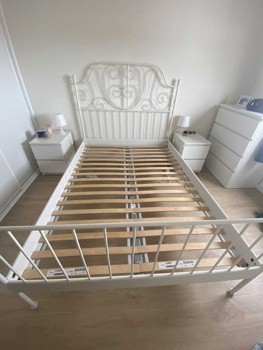 Cama IKEA LAYVIRK de Casal – Em Ótimo Estado!