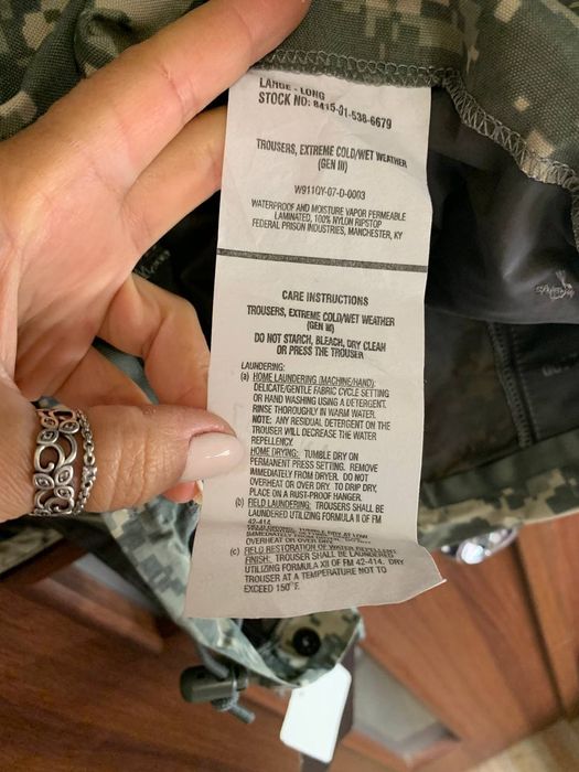 Куртка+штани  level 6 ECWCS Gen III gore-tex,acu,usa.