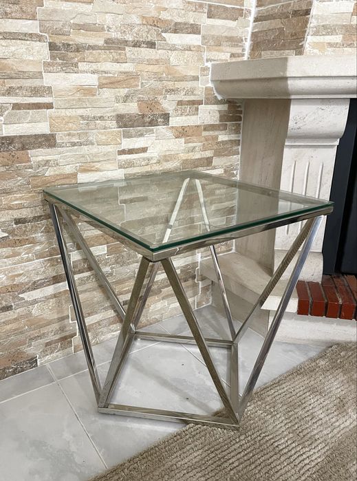 Mesa de centro prateada