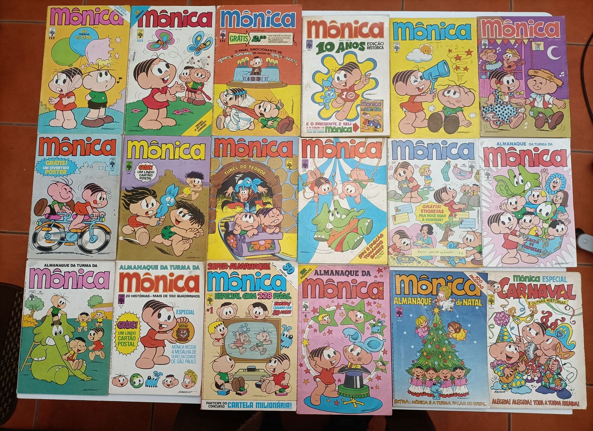 108 Livros Mónica, Cebolinha, Recruta Zero  e Outros