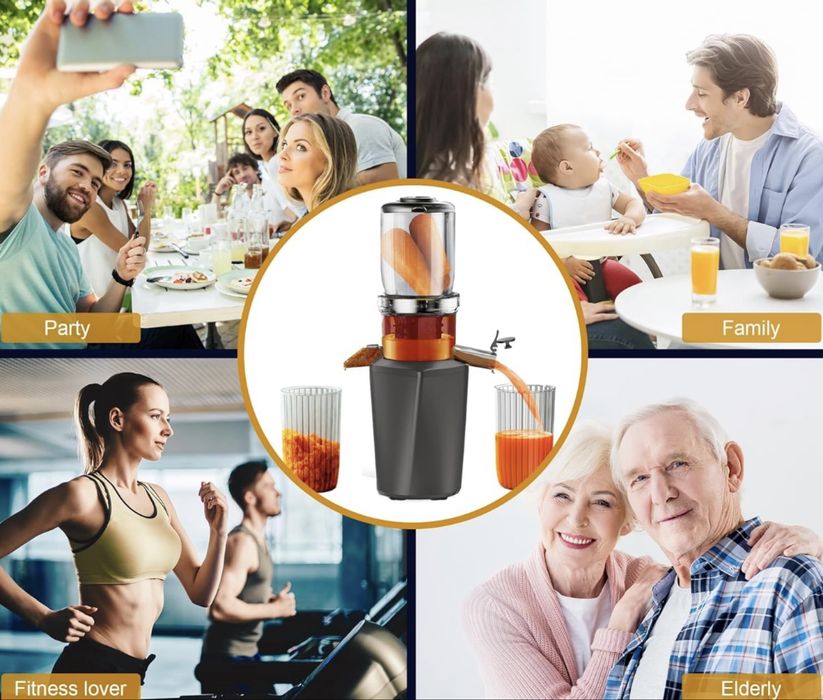 Sokowirówka wolnoobrotowa czarna