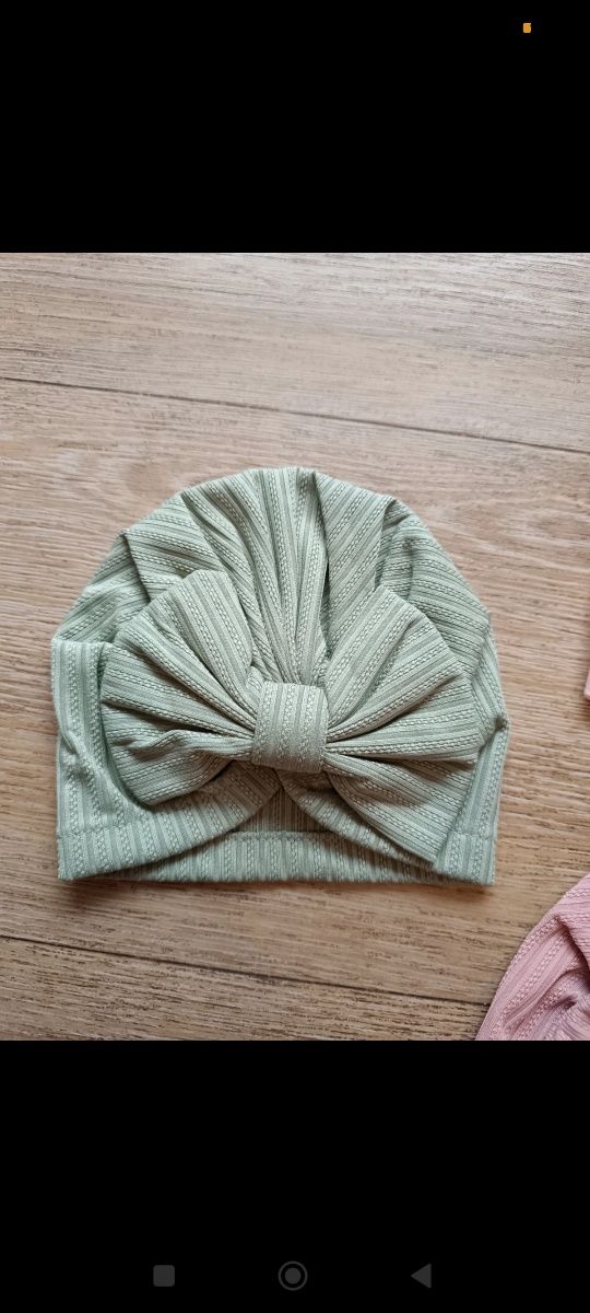 Nowy turban dla dziewczynki khaki 0-3 lata