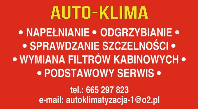 AUTO-KLIMA/serwis klimatyzacji/napełnianie/odgrzybianie/Opole
