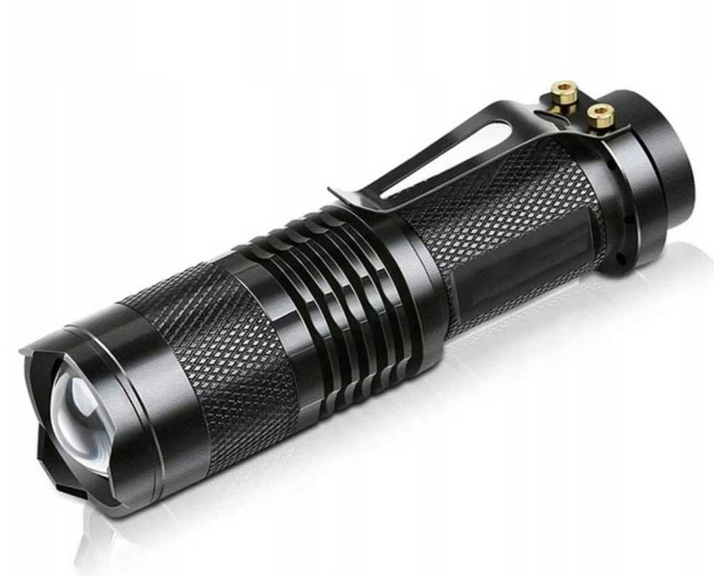 Zestaw latarka taktyczna LED CREE XM-L T6 i Q5 ZOOM