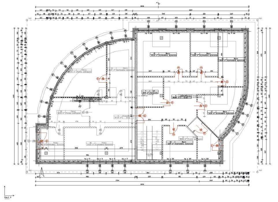 Projekty, rysunki techniczne, budownictwo, architektura, Autocad 2D