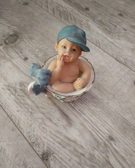 Ceramiczna skarbonka bobas chłopczyk vintage