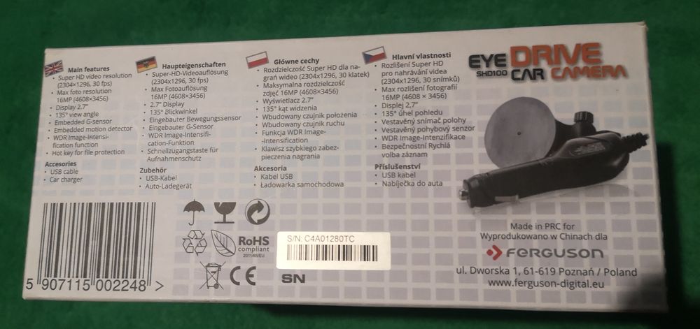 Ferguson Eye Drive SHD100 - wideo rejestrator do samochodu