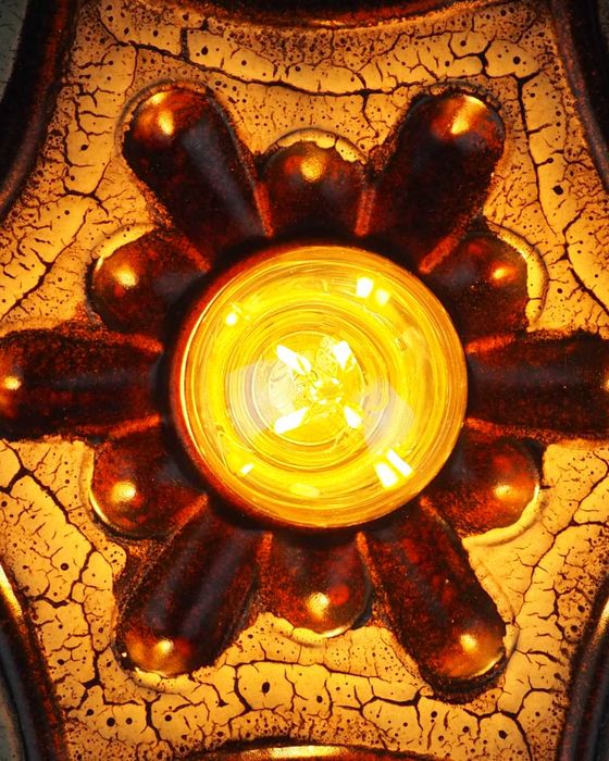 2 kinkiety ceramiczne fat lava | Pan Leuchten mid century modern