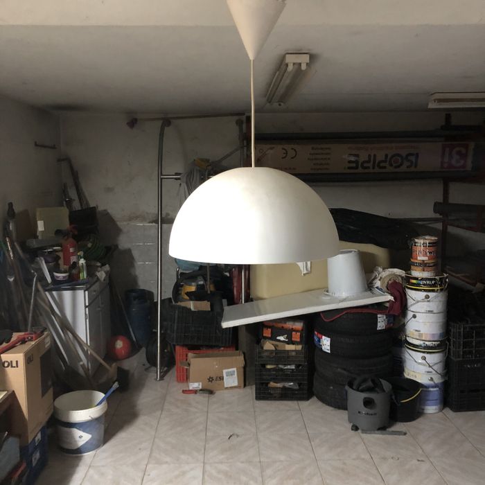 Candeeiro teto em chapa impecável