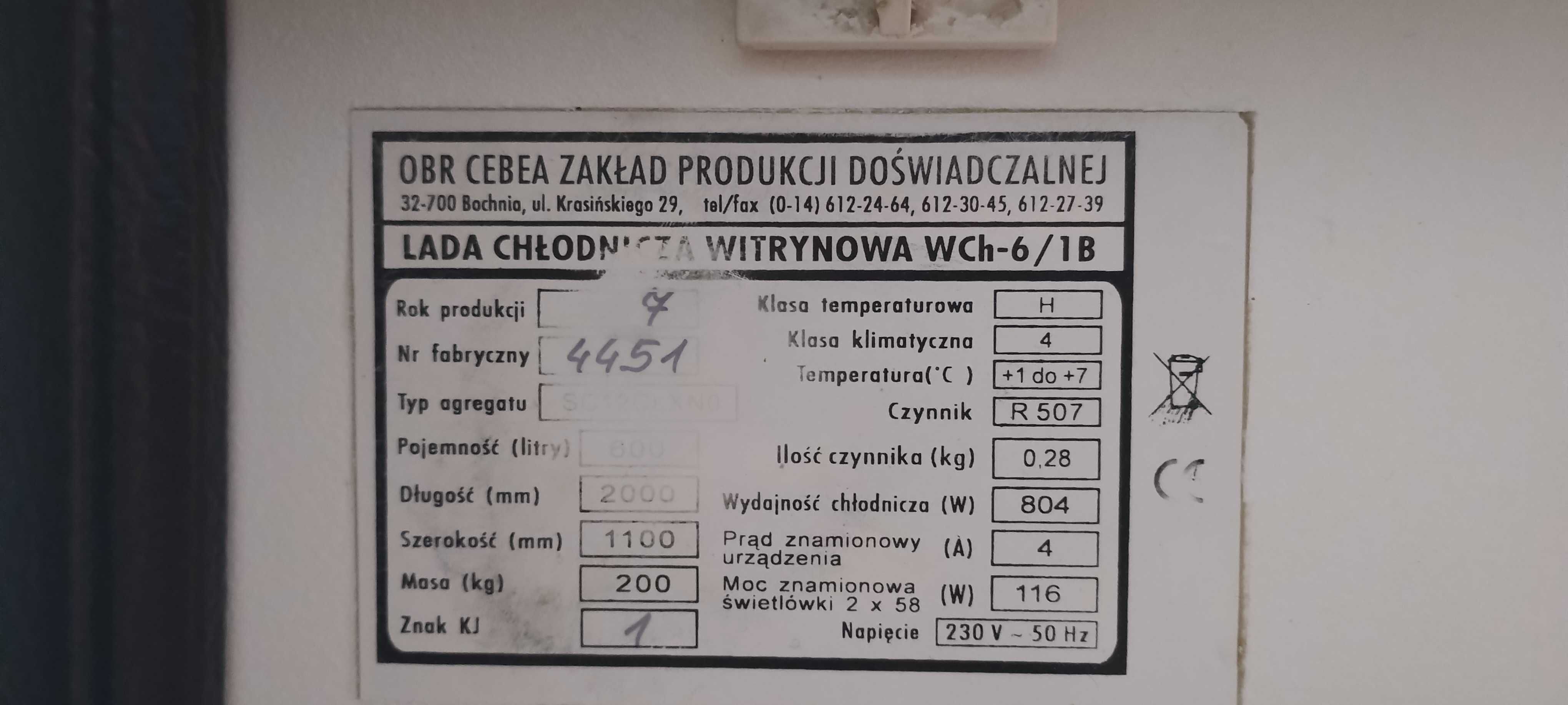 Lada chłodnicza sklepowa