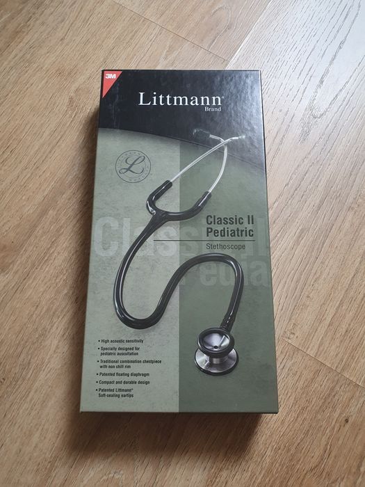 Estetoscópio Littmann Classic II Vermelho Pediátrico Preto -Novo porte