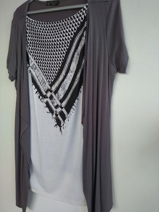 Casaco e bLusa 2 em 1 com brilho - Tamanho XXL