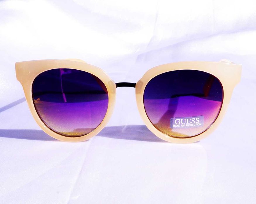 Okulary przeciwsłoneczne GUESS GF0309 72U sunglasses kocie cieliste