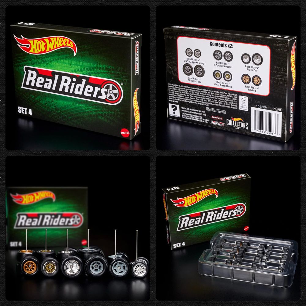 Гумові колеса Hot Wheels RLC Exclusive Real Riders Wheels Pack