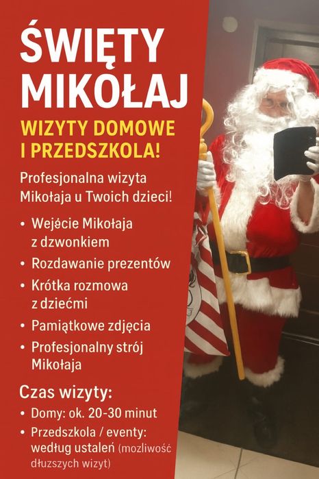 Święty Mikołaj – Wizyty Domowe i Przedszkola
