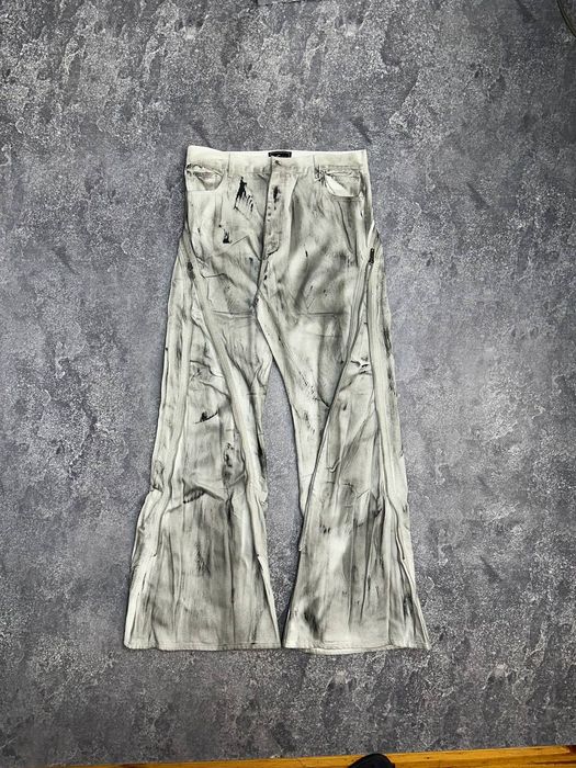 Rick Owens BANANA boot cut faded opium archive джинси сині джинсы клеш